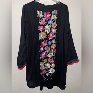 Black Floral Salwar Kameez Pakistani dress